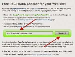 Cara Cek Pagerank Blog 1