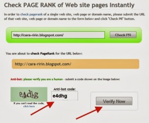 Cara Cek Pagerank Blog 2