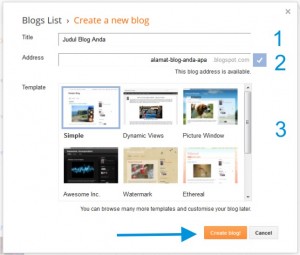 Cara Membuat Blog Pribadi di Blogger Blogspot Sendiri 4