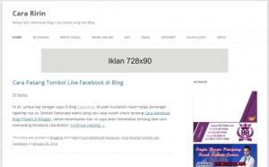 Cara Pasang Iklan di Header WordPress