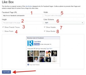 Cara Pasang Widget Facebook di Blog 1