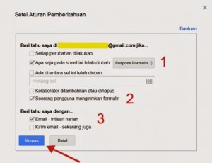 Cara Setting Email Notifikasi Formulir Online Google Docs Drive 5
