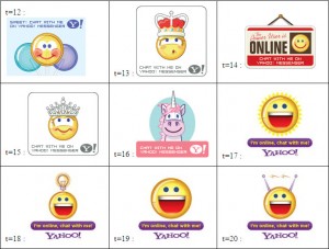 bentuk  jenis tampilan widget Yahoo Messenger keren
