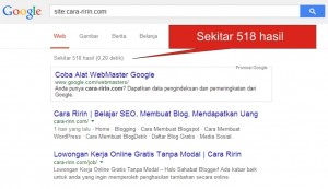 Cara Cek Jumlah Halaman Blog yang Terindeks Google