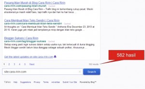 Cara Cek Jumlah Halaman Blog yang Terindeks Yahoo