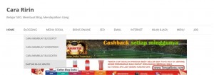 menu horizontal drop down di blog cara ririn