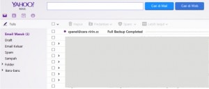 Email Notifikasi Full BackUp di Yahoo Mail Indonesia