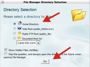 Home Directory Hosting di Cpanel