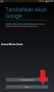 Daftar Google Mail Indonesia via Android
