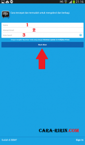 Cara Registrasi Akun BBM Bahasa Indonesia