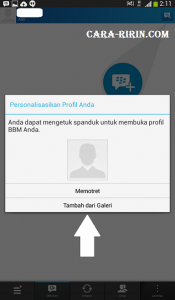 Cara Menambahkan Foto / Avatar untuk Profil BBM Anda
