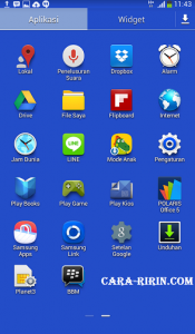 Icon Aplikasi BBM di Tablet Android Samsung Galaxy Tab 3 Lite