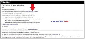 Cara Verifikasi Akun Pendaftaran Blackberry Messenger