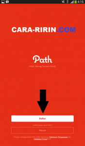 Daftar Akun Path Bahasa Indonesia lewat Posel Android