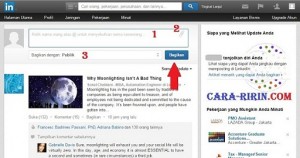 Membuat Status Baru di Linkedin dan Cara Memberi Komentar