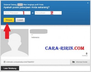 Tulis Biodata Diri pada Profil Linkedin