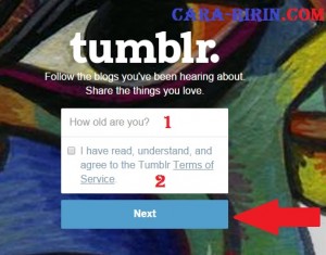 Panduan Cara Daftar Account Tumblr Bahasa Indonesia