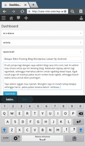 belajar bikin postingan wordpress di hp android